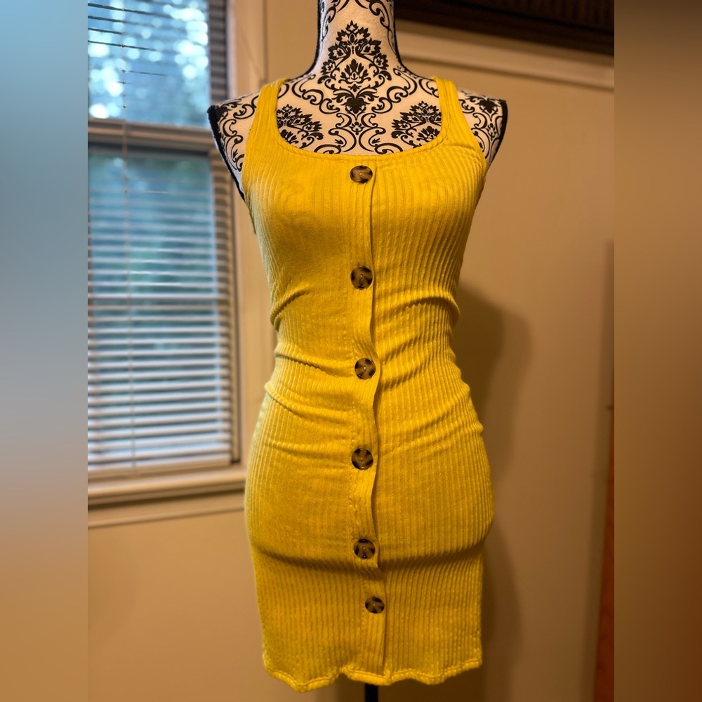 FashionNova Yellow Bodycon Mini Dress
